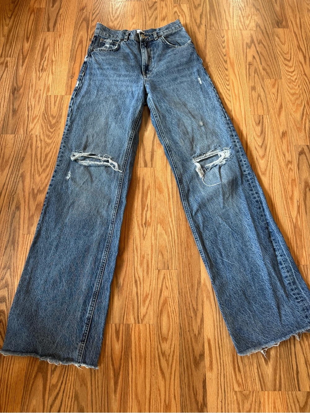 Zara high rise wide leg jeans